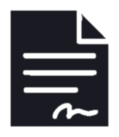 Signed document icon
